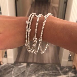 Jewelry - Faux rhinestone lightweight bangles Jewelry - Faux rhinestone lightweight bangles